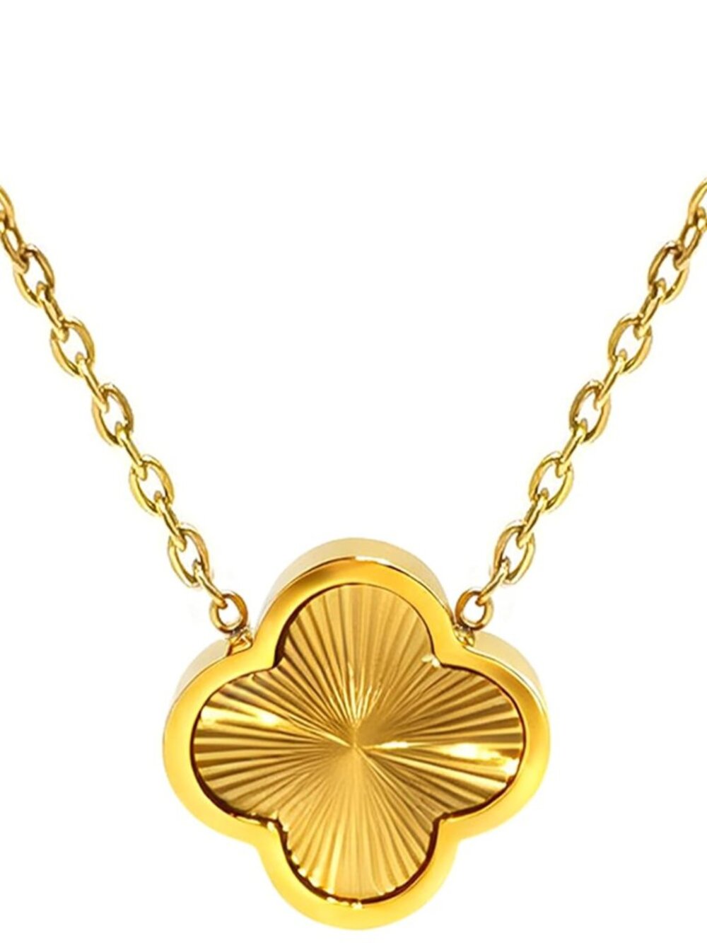 18K Gold Plated Necklaces for Women Trendy Birthstone/Paperclip/Clover/Rabbit/Da